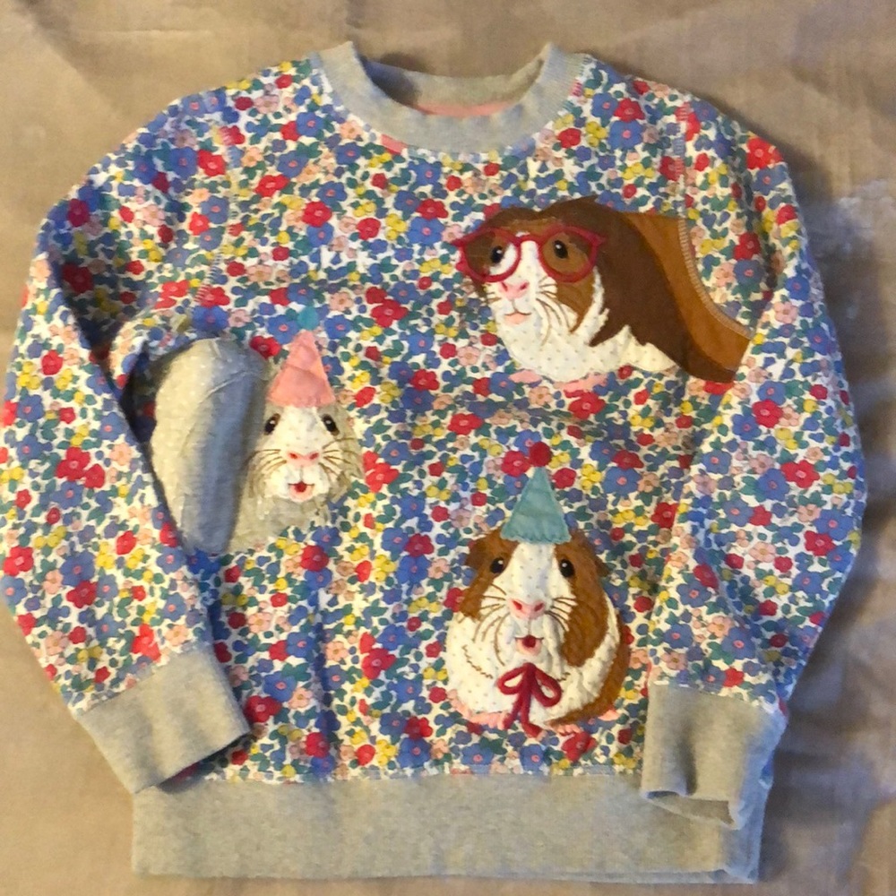 Mini Boden Guinea Pig Sweatshirt size 7-8